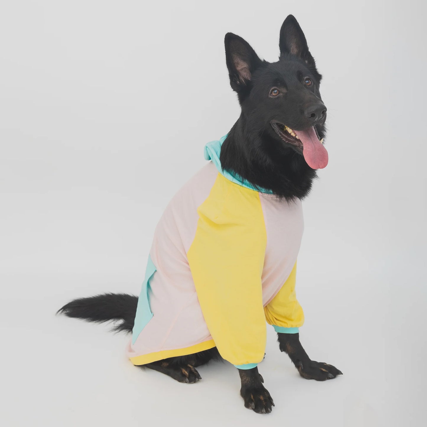 Candy Floss Color Blocking Hoodie Tshirt