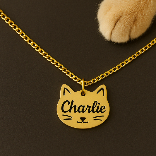 Name Tag with Chain for Cats