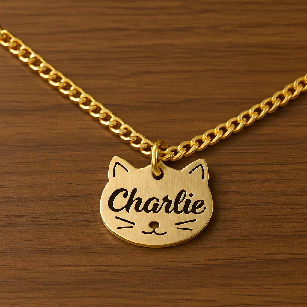 Name Tag with Chain for Cats