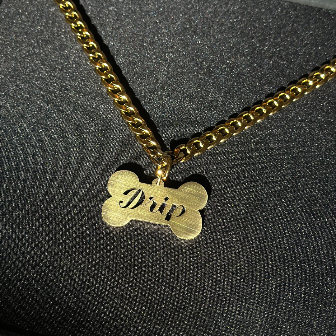 Name Tag with Chain for Dogs