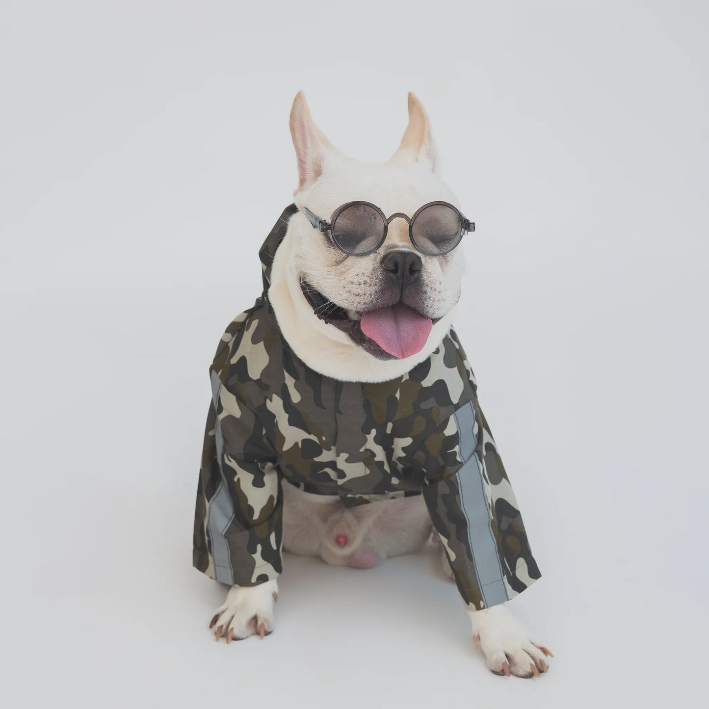 Camouflage Military Dog Jacket With Reflective Tapes
