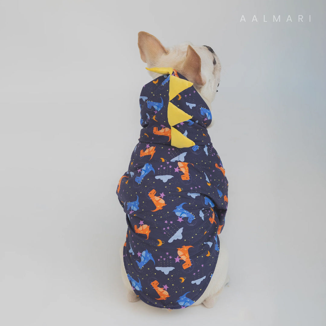 Space Dino With Spike Hoodie Nightsuit
