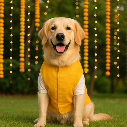 Festive Paw Combo – Kurta & Name Tag for Dogs