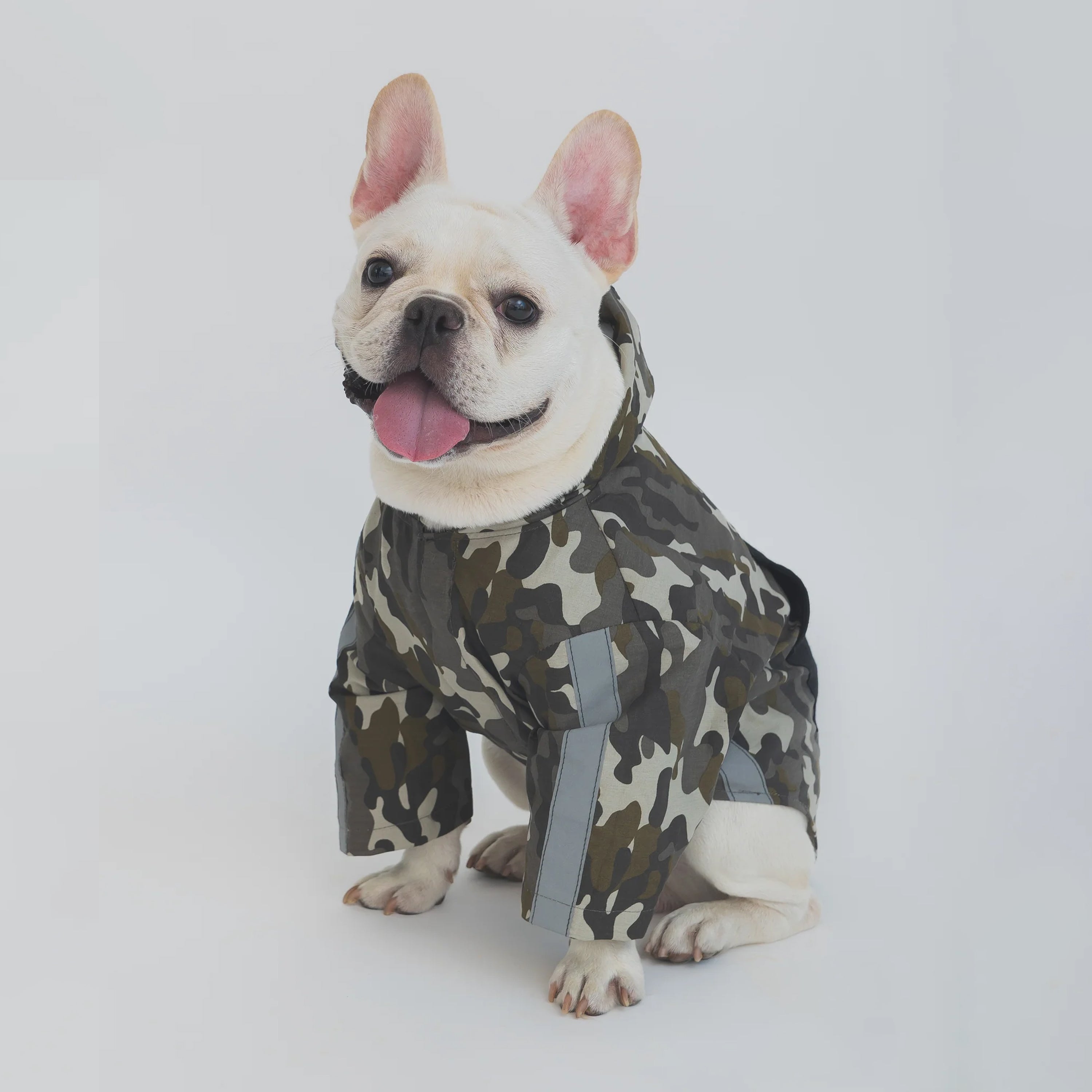 Camouflage Military Dog Jacket With Reflective Tapes