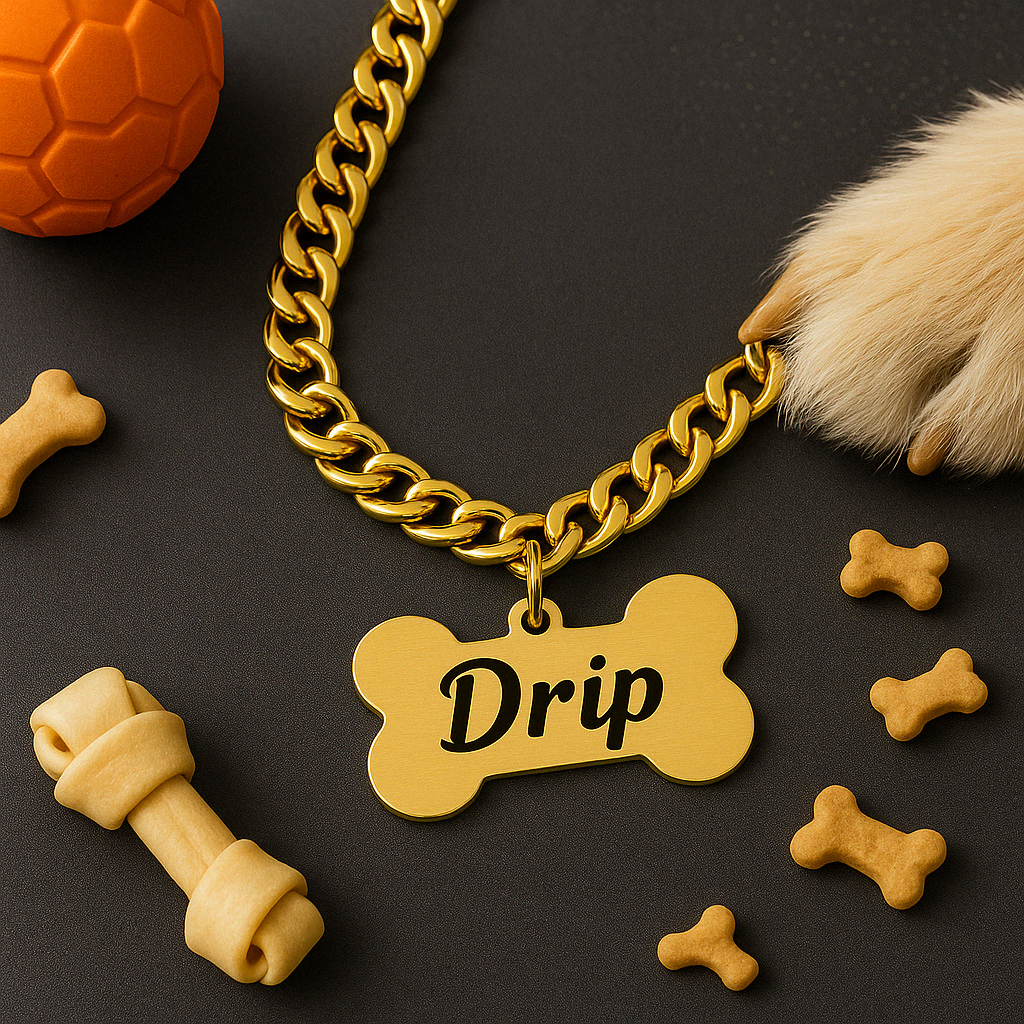 Name Tag with Chain for Dogs
