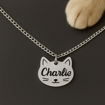Name Tag with Chain for Cats