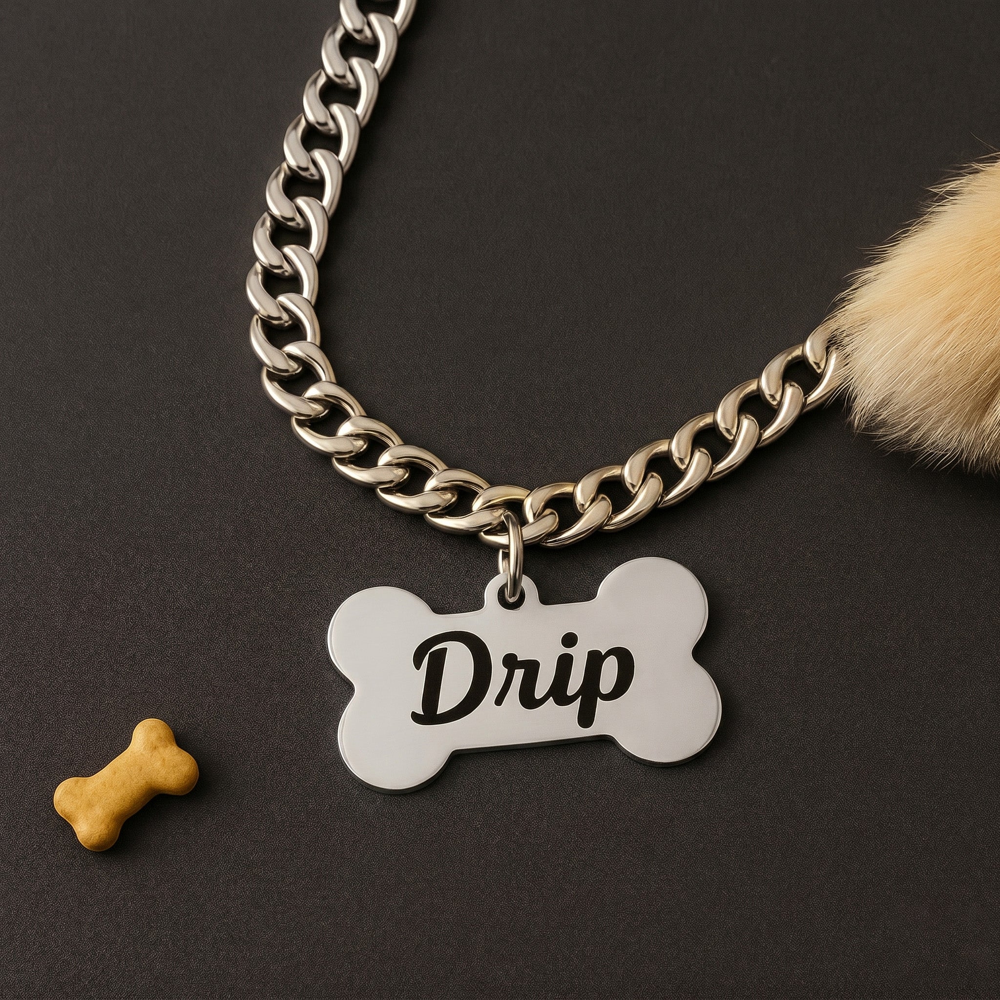 Name Tag with Chain for Dogs