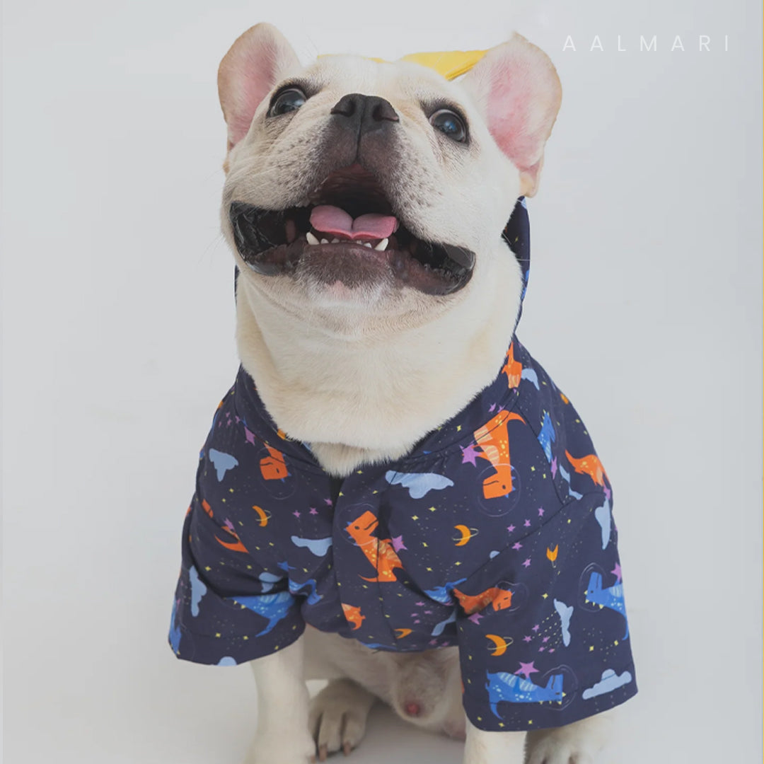 Space Dino With Spike Hoodie Nightsuit